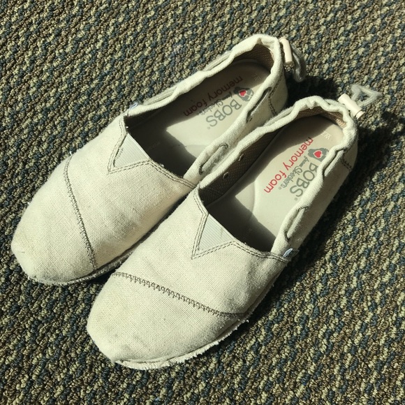 white bobs shoes